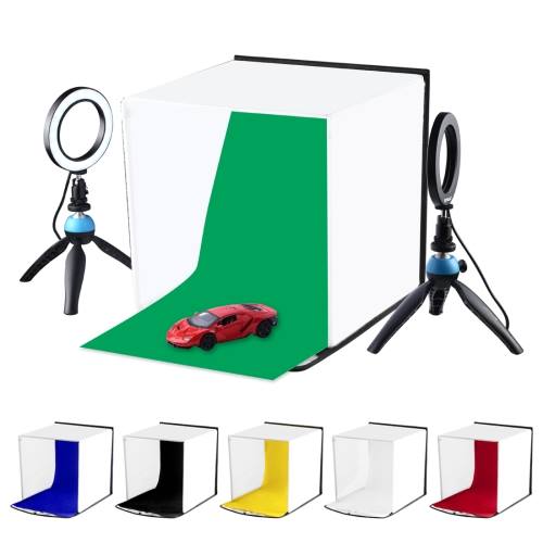 News! New! New! Hot 30cm! #PULUZ #Photo #Softbox Portable Folding #Studio #Shooting #Tent #Box Kits with 6 Colors #Backdrops (Red, Green, Yellow, Blue, White, Black), Size: 30cm x 30cm x 30cm