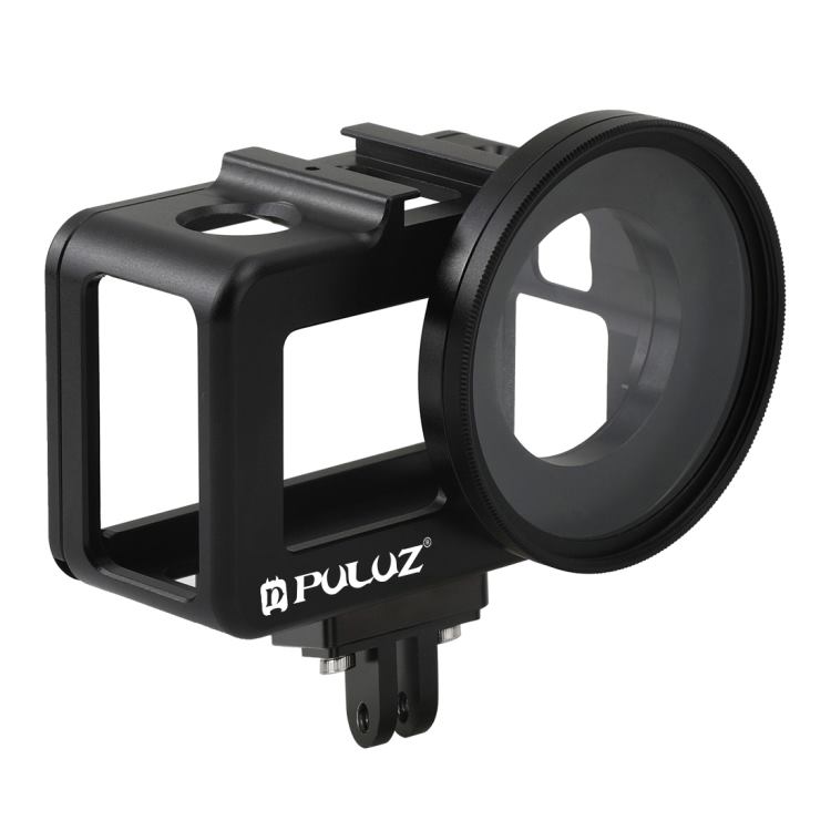 New for #DJI #Osmo #Action #PULUZ #Housing #Shell CNC Aluminum Alloy #Protective #Cage with #52mm #UV #Lens 