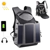 #PULUZ 3-Fold 14W #Solar Power Outdoor Portable Dual Shoulders #Backpack #Camera #Bag with #USB #Port & #Earphone #Hole