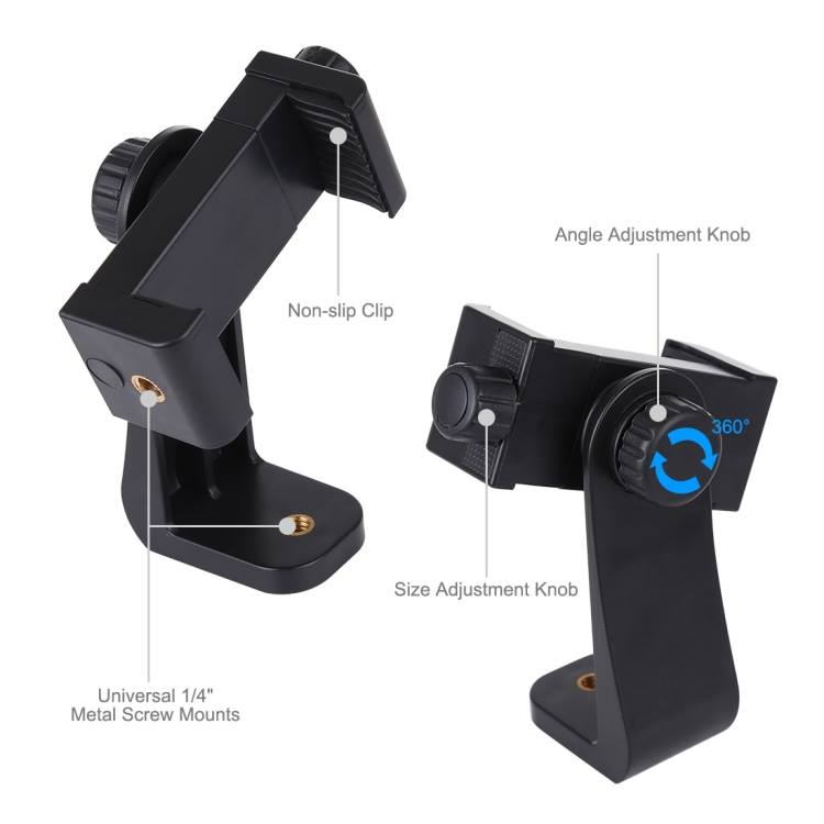 #PULUZ 360 Degree #Rotating Universal #Horizontal #Vertical #Shooting #Phone #Clamp #Holder #Bracket for #iPhone, #Galaxy, #Huawei, #Xiaomi, #Sony, #HTC, #Google and other #Smartphones