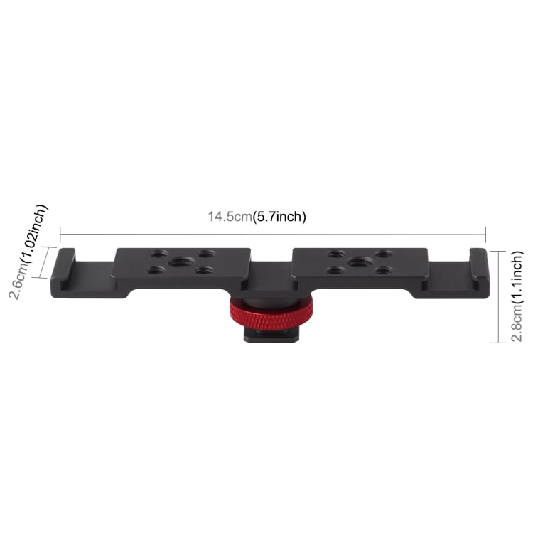 #PULUZ Three-head Hot Shoe #Bracket Mount (Black)