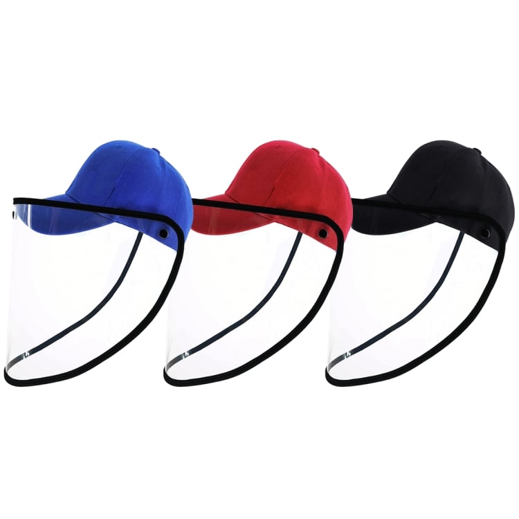 #Anti-Saliva Splash Anti-Spitting Anti-Fog Anti-Oil #Protective Baseball Cap #Mask Removable #Face Shield(Red)