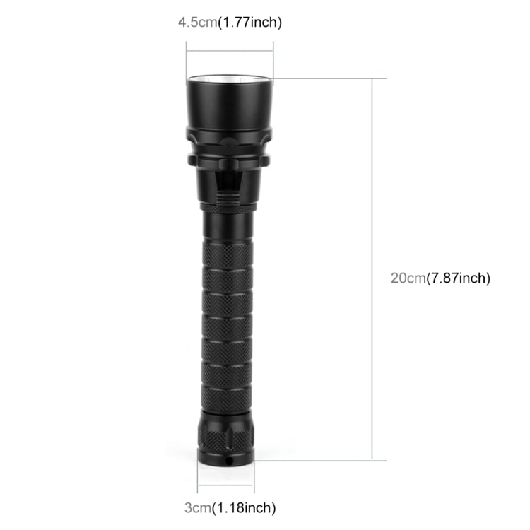 #PULUZ 3800LM Aluminum #Alloy 50m Depth Diving LED Flashlight Cold #White Light #Torch #light