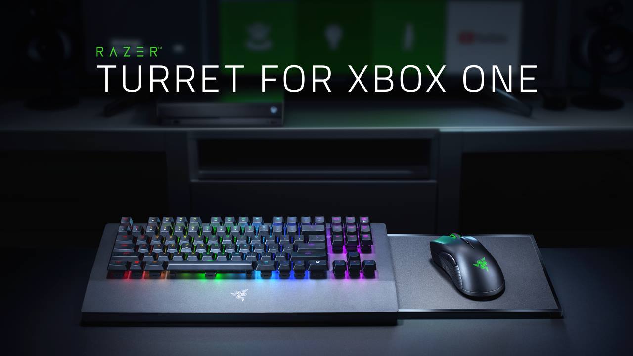 Razer與Microsoft合作推出的一種全新遊戲方式，世上第一款用於Xbox One的無線鍵盤和鼠標——Razer Turret：www.tomtop.com ✔️無線鍵盤搭配Razer機械軸