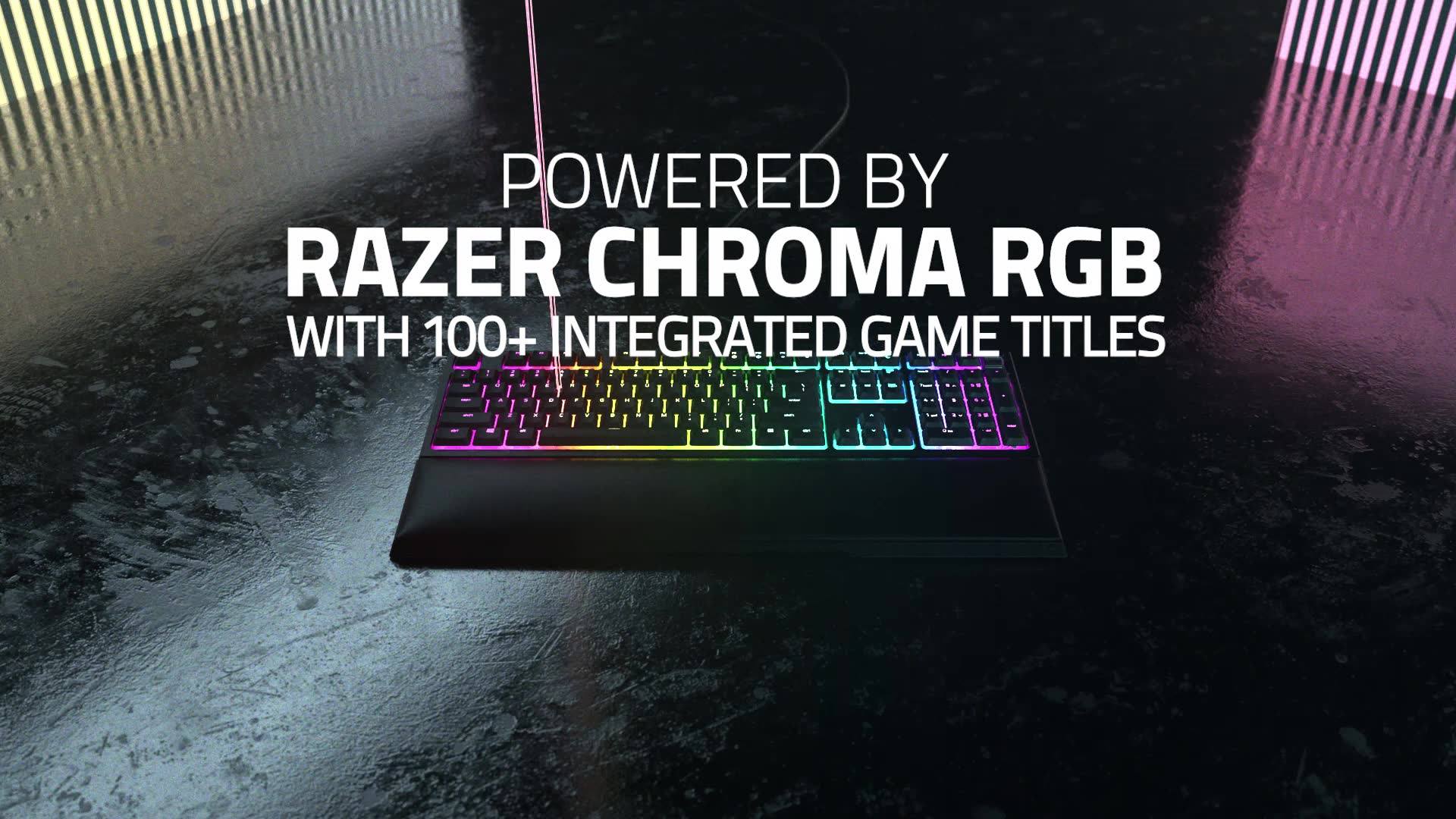 全新Razer Ornata V2鍵盤採用薄膜式機械按鍵軸—令你感受到強烈回饋， 同時又有柔軟嘅觸感 ✅ 薄膜式機械按鍵軸