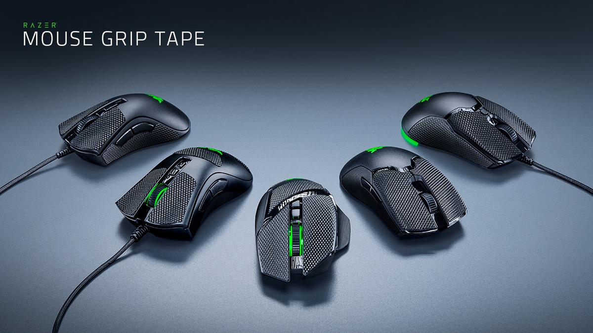 全新Razer Mouse Grip Tapes係為各款熱賣Razer滑鼠度身訂造，可以大大增加玩家對滑鼠嘅控制度， 令你喺最緊急關頭都唔會失手。﻿