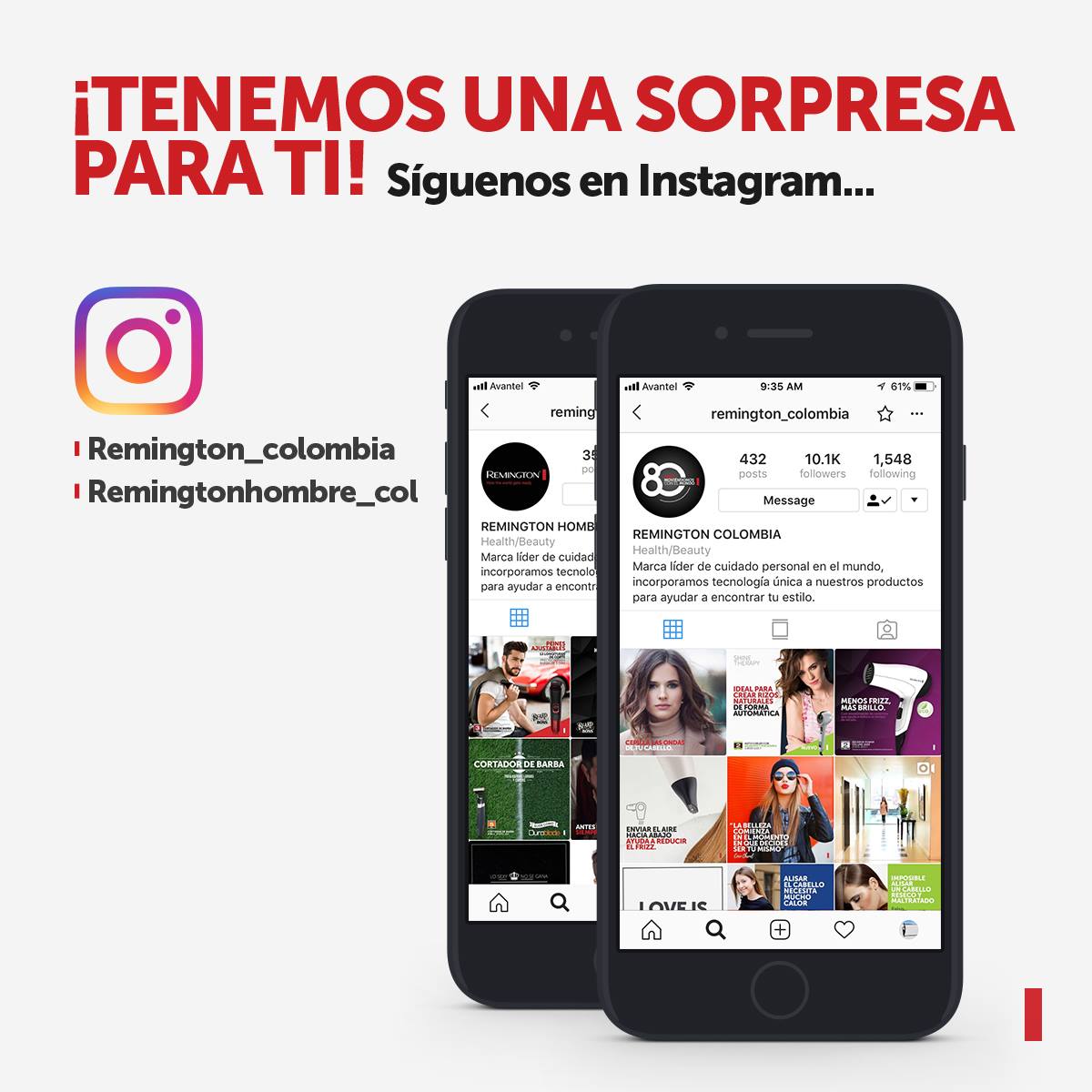 Porque queremos celebrar a tu lado el mes del amor y la amistad, en REMINGTON hemos preparado una sorpresa... Síguenos en Instagram y descubre lo que tenemos para ti... ¡Celebremos juntos! 💃