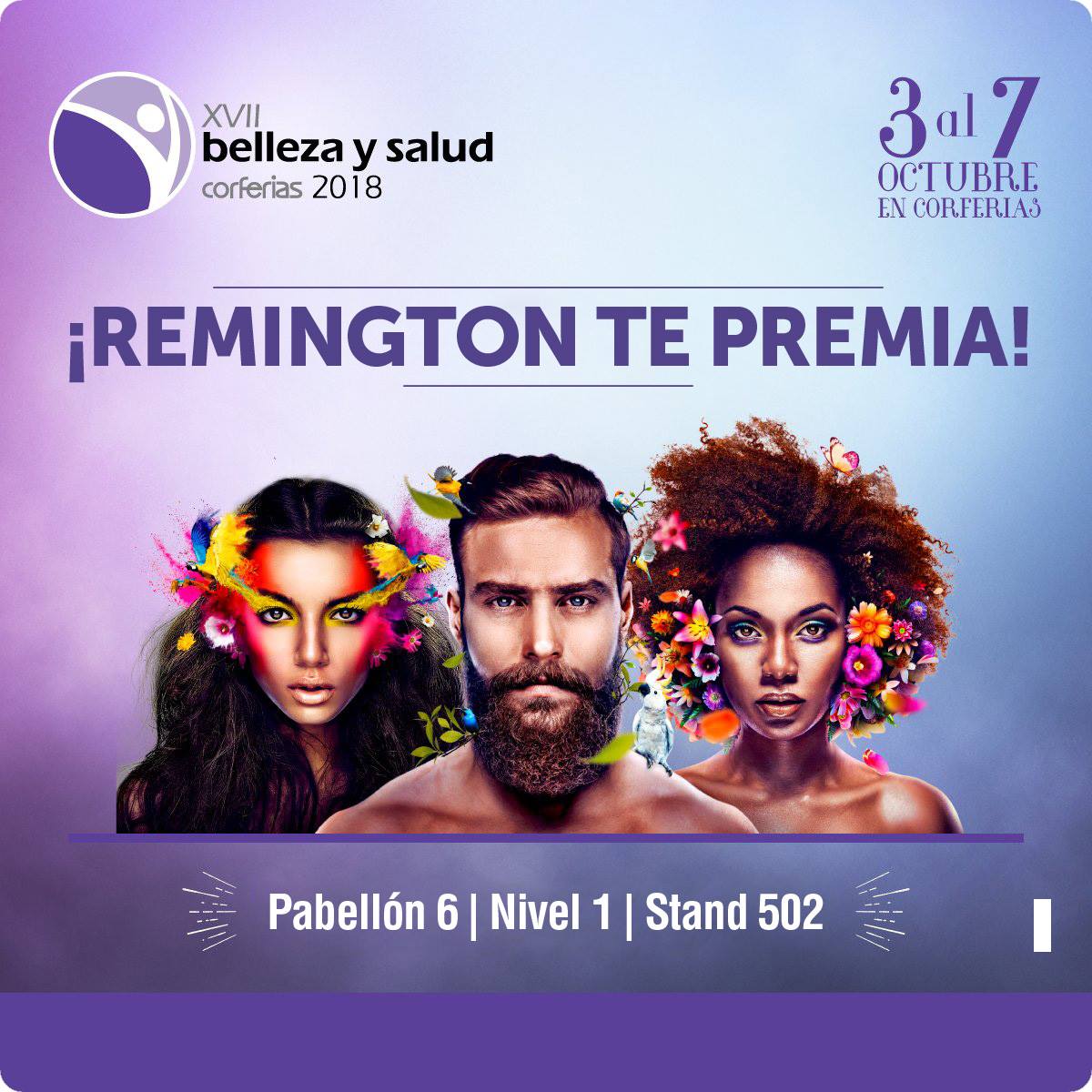 ¡REMINGTON te lleva a la XVII Feria de Belleza y Salud! Ganar es muy fácil. Sigue estos pasos 👇