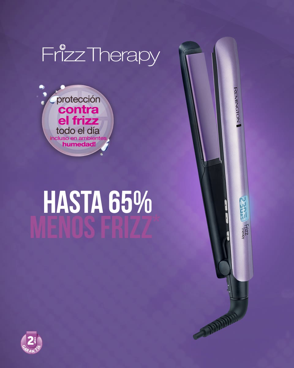 Dile adiós al Frizz y #QueNadaTeDetenga para obtener un look perfecto con la plancha Frizz Therapy. 💜