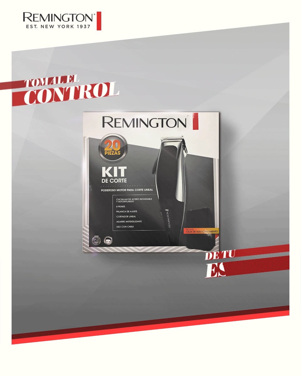 El nuevo Kit de Corte Remington tiene todo lo que necesitas para crear tu propio estilo.