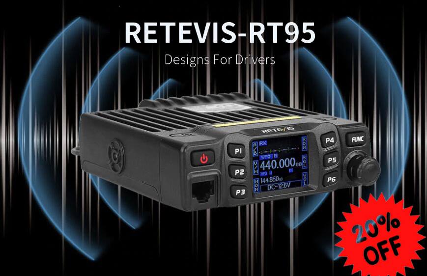 20% discount on Retevis RT95, the Dual band /Dual watch Amateur Mobile radio will come, are you ready?