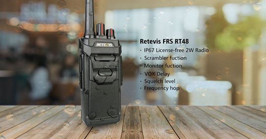 Waterproof IP67 License-free FRS business Radio #RT48: www.tomtop.com