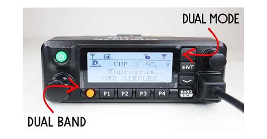 The first Dual band Dual Mode Dual standby DMR amateur Mobile Radio #Retevis #RT90