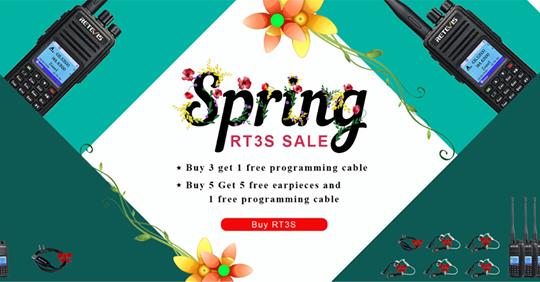 #Springsale 50% Off on Amateur radio Retevis #RT3S will come on 20th, March. 