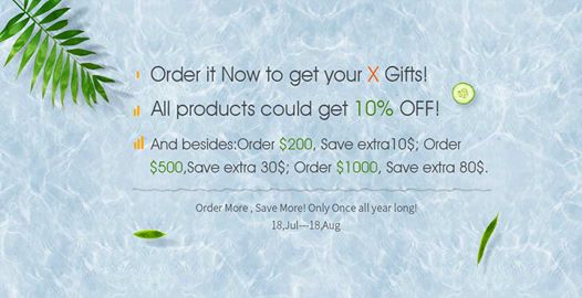 All products could get 10% OFF! 