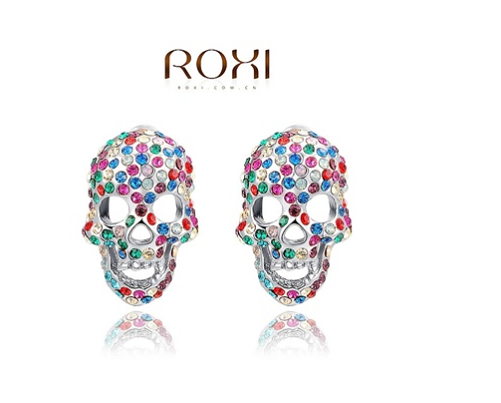 ROXI Gift Classic Genuine Austrian Crystals Fashion Red/ Green Zircon Water Drop Earrings Hot Sale For Party