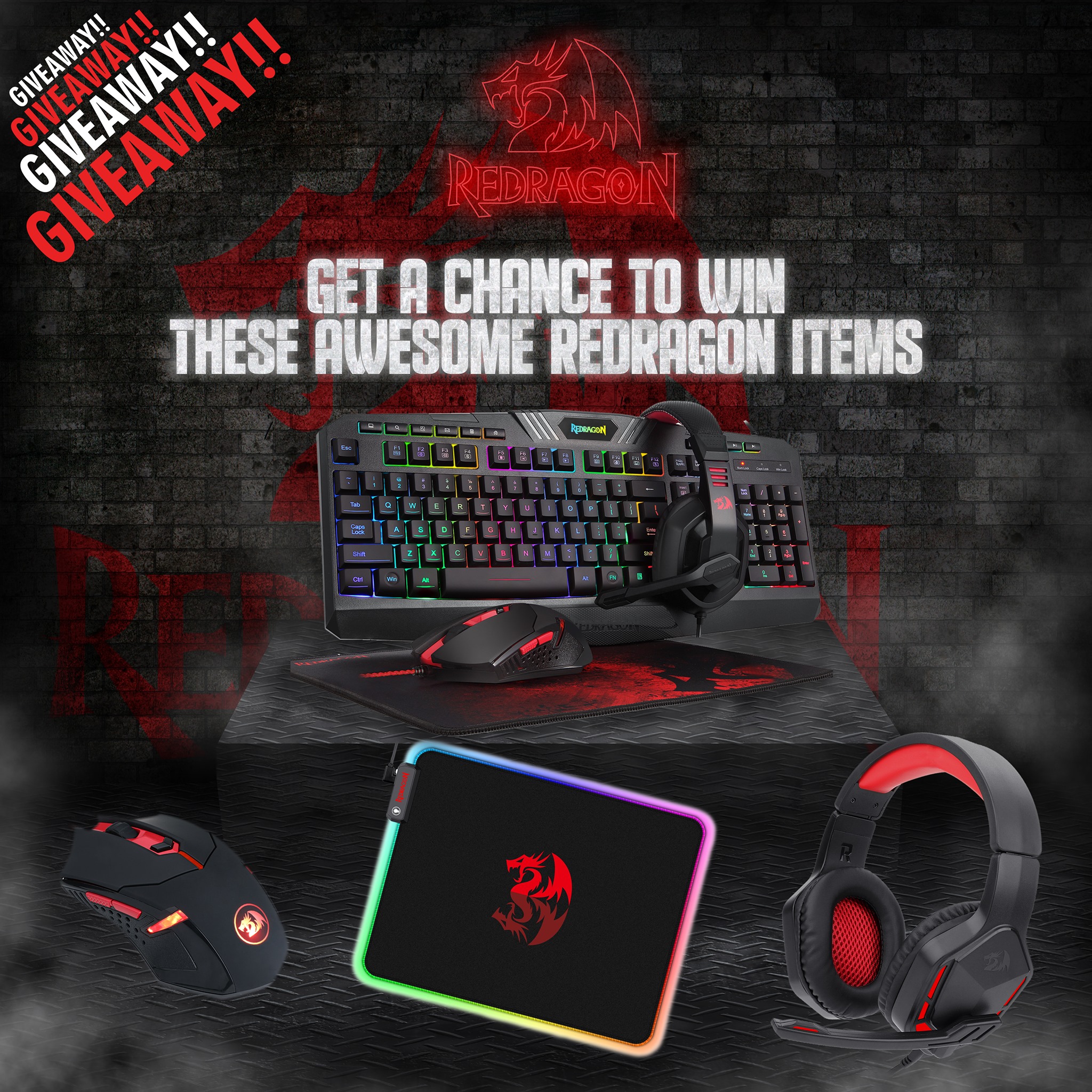 Get a chance to win these awesome Redragon Items! Simply Like and Share this post. tag 3 friends together with your thoughts of why you deserve to win in the comment section with #redragonph , #redragongiveaways 🏆 WINNERS WILL BE ANNOUNCE VIA LIVESTREAM