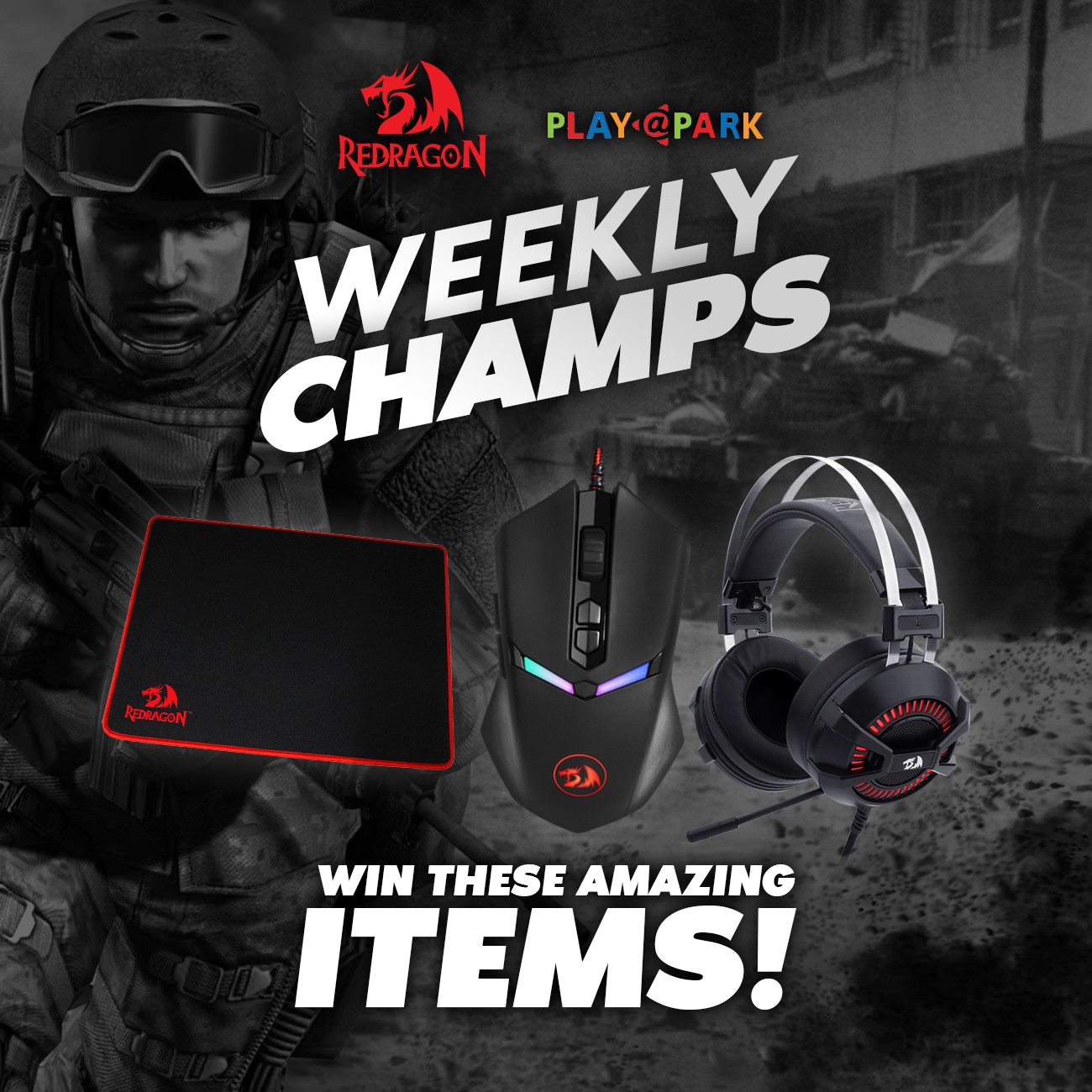 Now is your chance to win your very own Redragon Items!