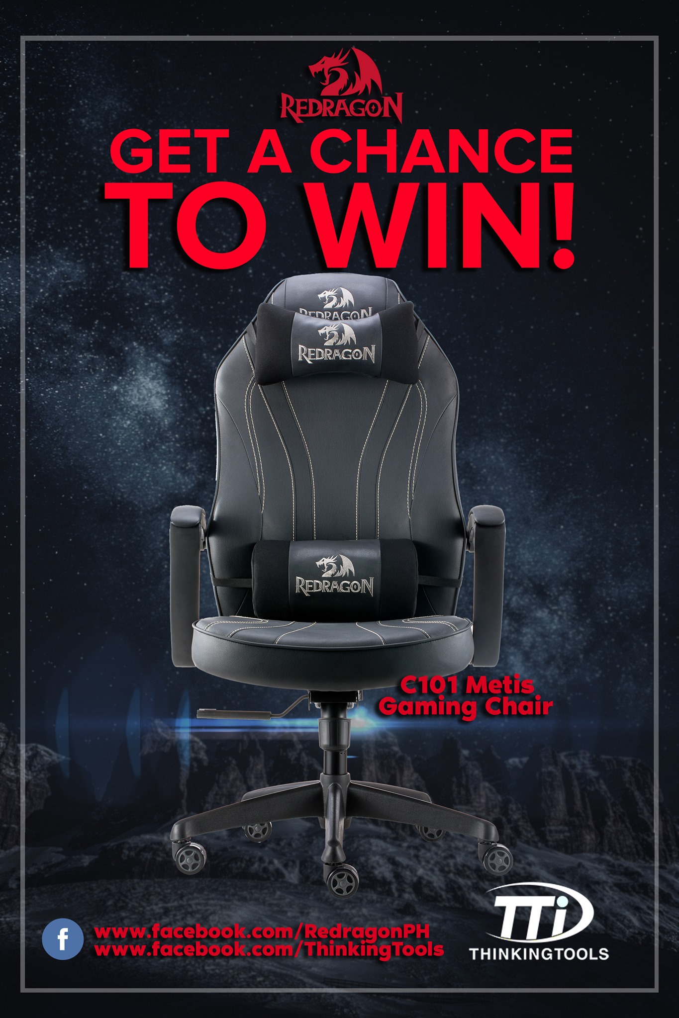 One lucky winner will receive this REDRAGON GAMING CHAIR !  How to join ? Just purchase any Redragon items at TTi Digital Expo 2019 this coming August 19-25, 2019 in SM City Cebu - Northwing. Your receipt serves as raffle entry. Additional details will be discuss during the event so see you all there !...