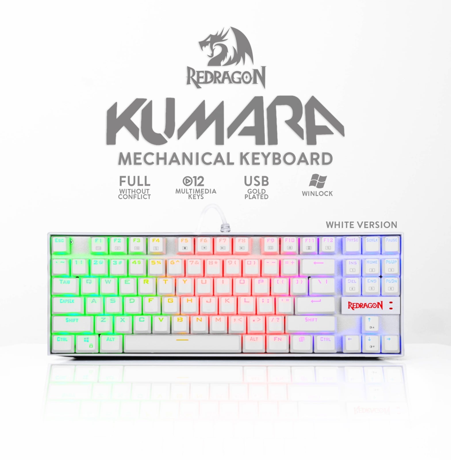 The Wait is Almost Over! Introducing The REDRAGON K552 KUMARA WHITE VERSION RGB😎 ⚡️COMING SOON⚡️ #redragonph...