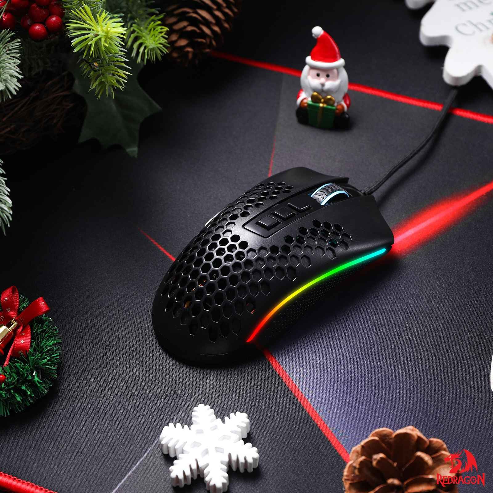 Play more, Live more, Introducing The All-New REDRAGON M808 Storm Lightweight RGB Gaming Mouse, 85g Ultralight Honeycomb Shell For more information, visit our website: