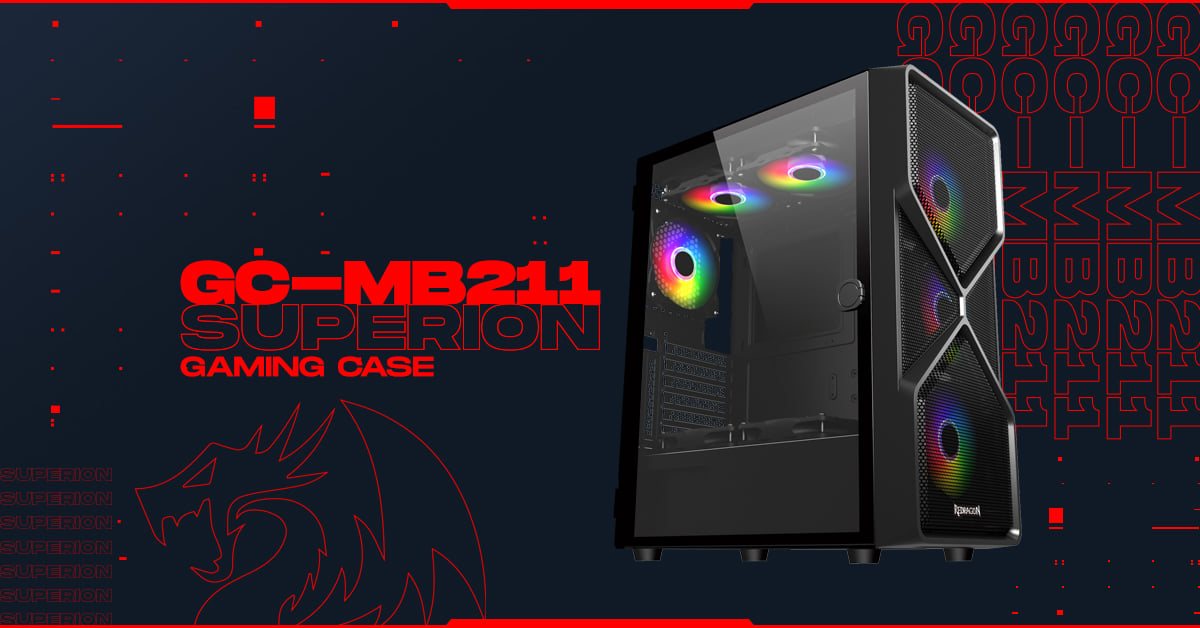 Your battlestation should be cool and rad like this Redragon GC-MB211 Superion Gaming Case! For more information, visit our website: