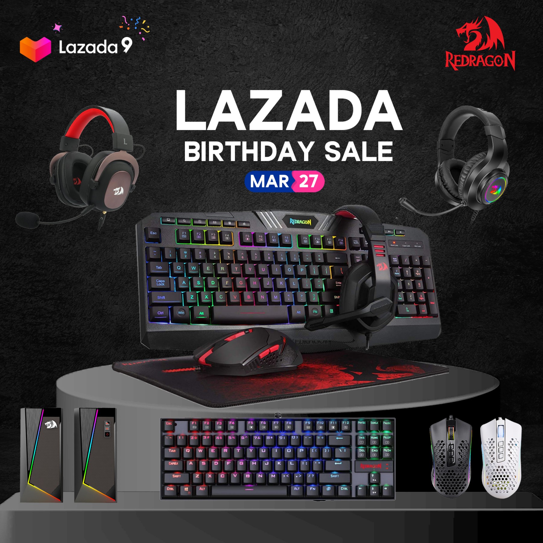 Mark your Calendar! Celebrating Lazada Birthday big day sale on March 27, 2021. Shop and Enjoy a lot of big day sale on our gaming peripherals. Get it in our Lazada official store: