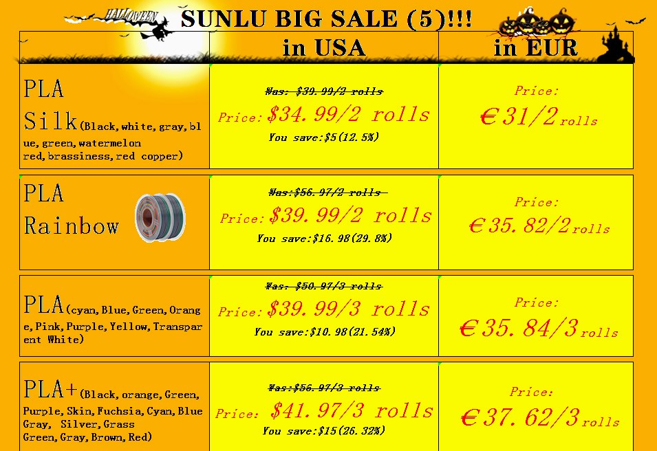 🍬🍬SUNLU OFFICIAL BIG SAlE (5)!!! 🍬🍬