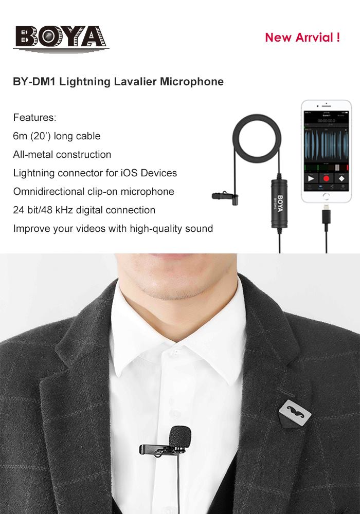 #BOYA #GIVEAWAY BY-DM1 #Lightning Lavalier Microphone