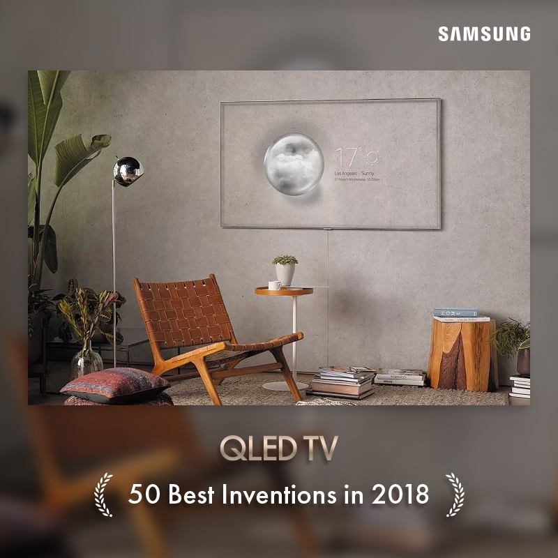 【TIME時代雜誌公佈 QLED TV 成為 50 Best Inventions 2018！】