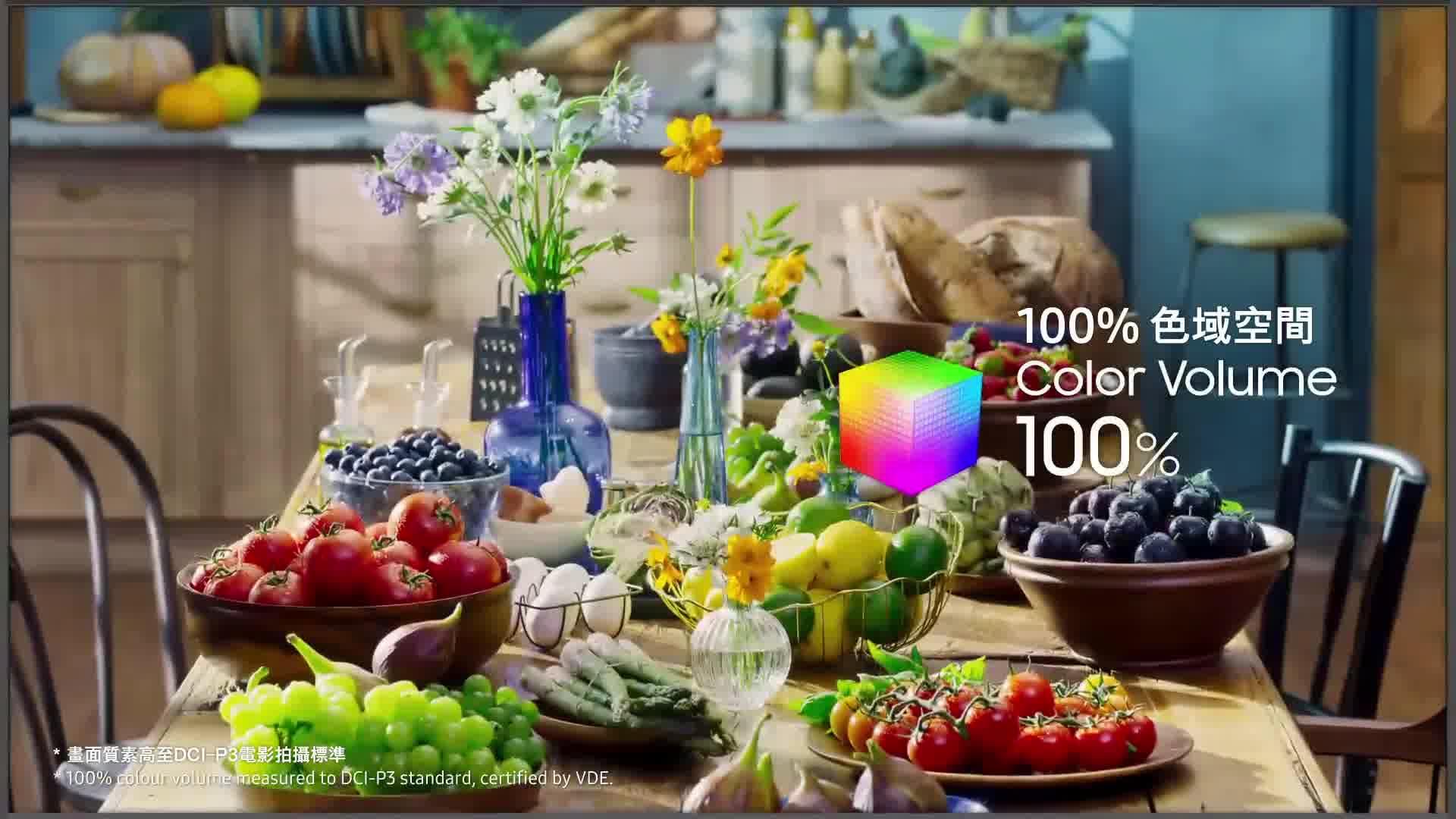 【10億種嘅色彩就係超乎想像咁精彩！】 Samsung QLED 為你呈現100%色域空間，喺電視上呈現前所未有嘅廣闊色域。無論電視節目定電影，畫面質素高至DCI-P3電影拍攝標準，每個場景、每個畫面嘅顏色都可以更準確、更豐富、更細緻，彷如親身參與其中。 URL: www.tomtop.com