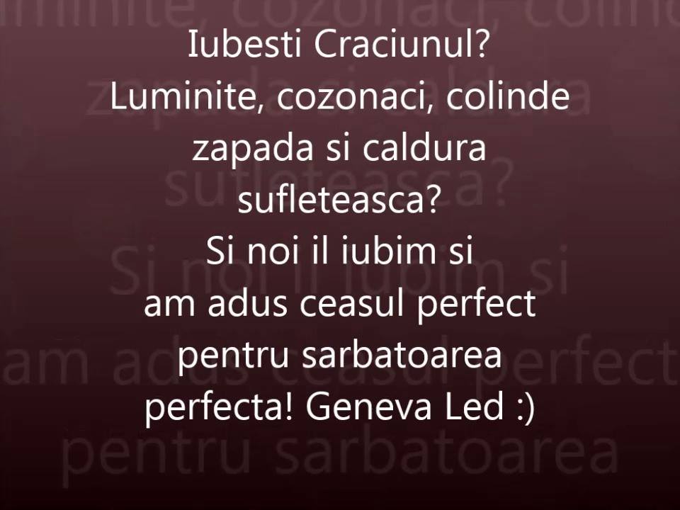 Aproape ca a mai trecut un an... Multumim tuturor clientilor pentru rabdare si intelegere!Multumim ca am crescut alaturi de voi... 