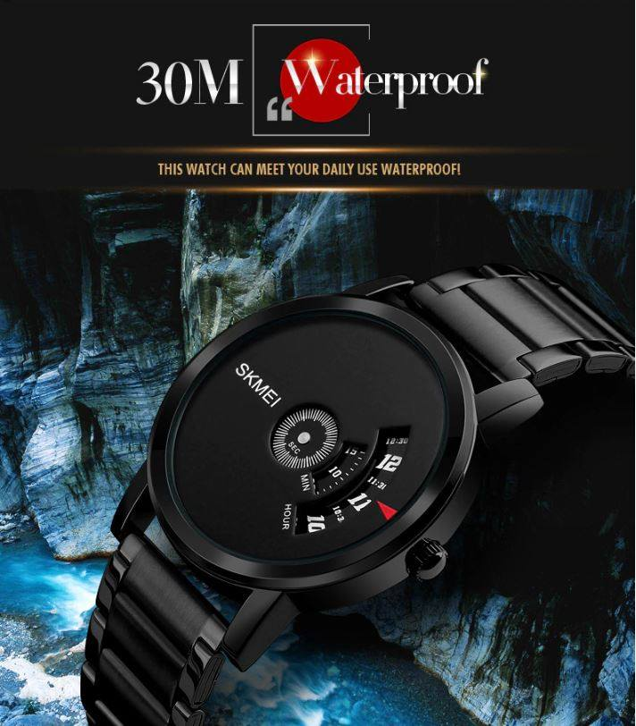 SKMEI Unique Style Fashion Men Quartz Watch Luxury Creative Steel Band Waterproof Casual Men's Watches Relogio Masculino