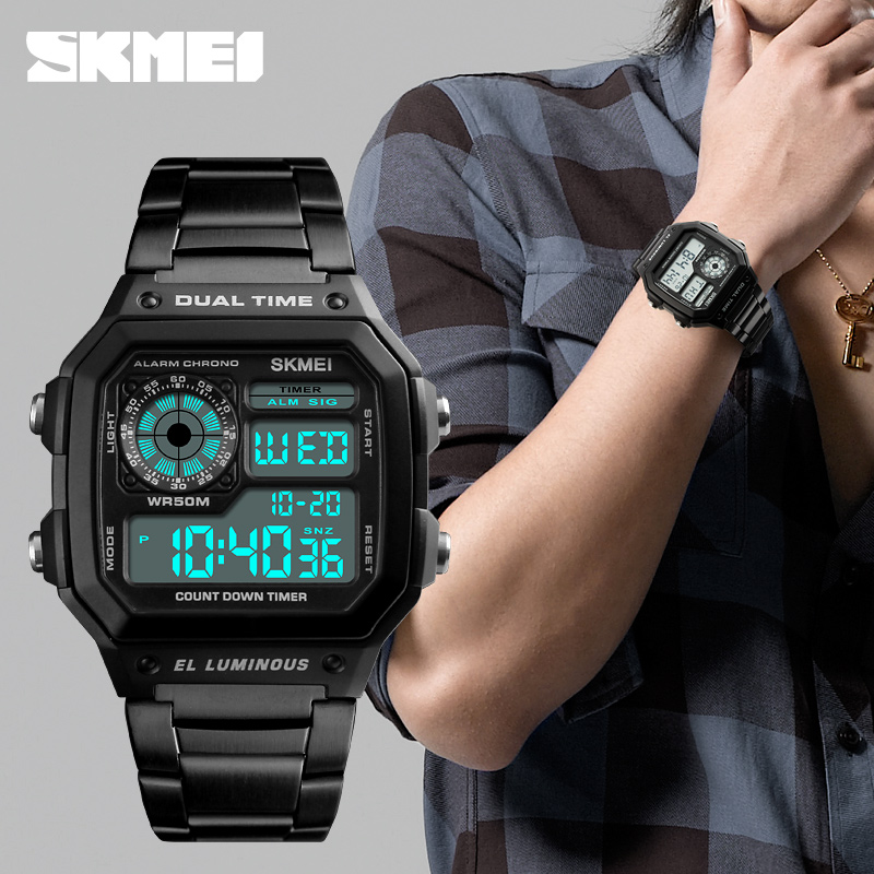 SKMEI Classic is a classic watch that used to be a hot trend since the 2000s, with a simple design: the front of the electronic watch is too familiar to the users.