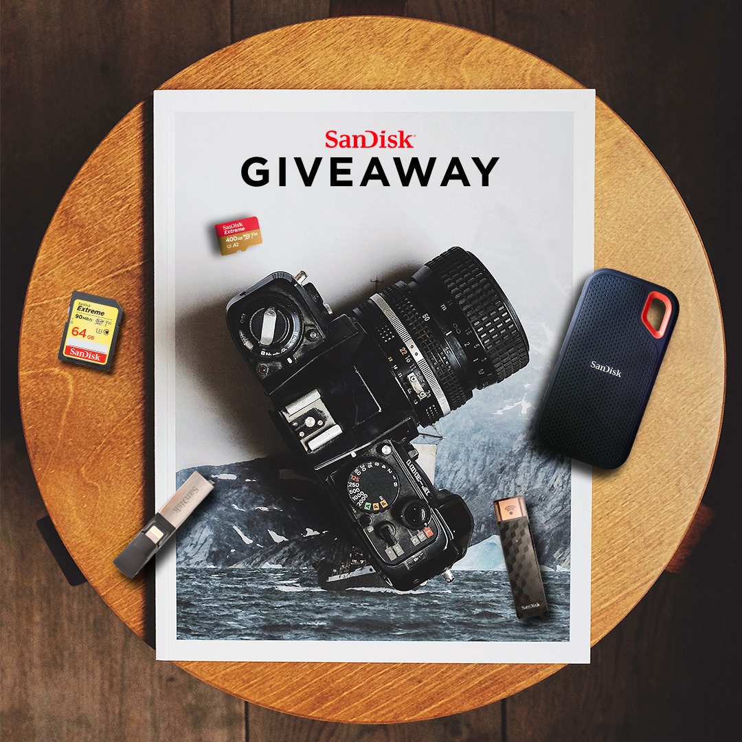 🌟🌟🌟 GIVEAWAY TIME! 🌟🌟🌟⁣ Feeling lucky? From SD cards to SSDs, we’re gifting five lucky winners the ultimate photography essentials to upgrade their gear! ⁣