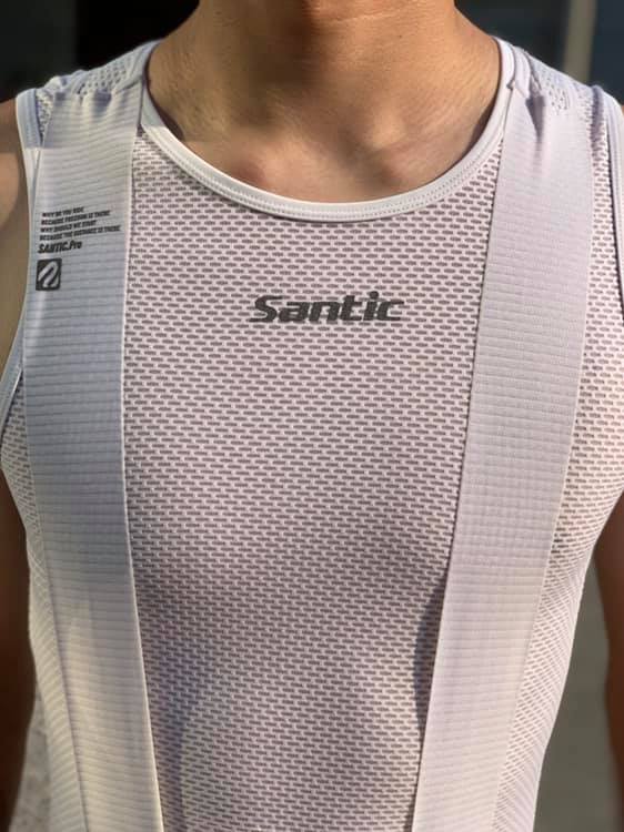 Try our pro Bib Shorts: the elastic straps in the upper part fix steady on the shoulder, two different fabric at the top-end help wick sweat quickly, the silicone grippers hold firmly on your legs, and finally the thinner and comfortable pad imported from Italy. #santic #cycling #cyclingwear 