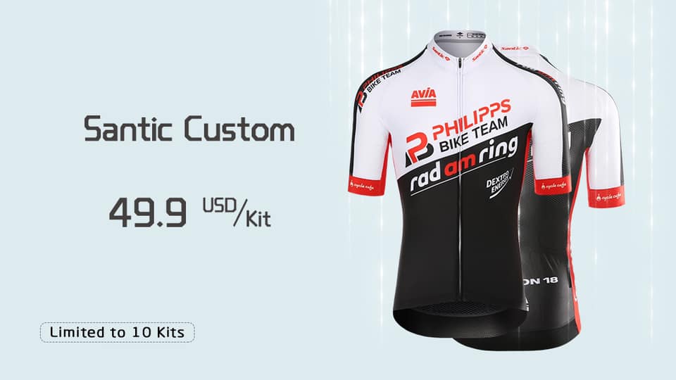 Custom special offer: 49.9 USD/kit (jersey & bib short)covering all cost such as design fee, shipping,etc. 