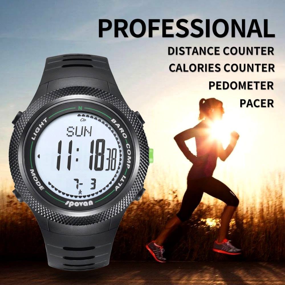 🏁🏁 FITNESS AND HIKING WATCH 🏁🏁 SPOVAN LEADER 2  ✅ ALTIMETER...