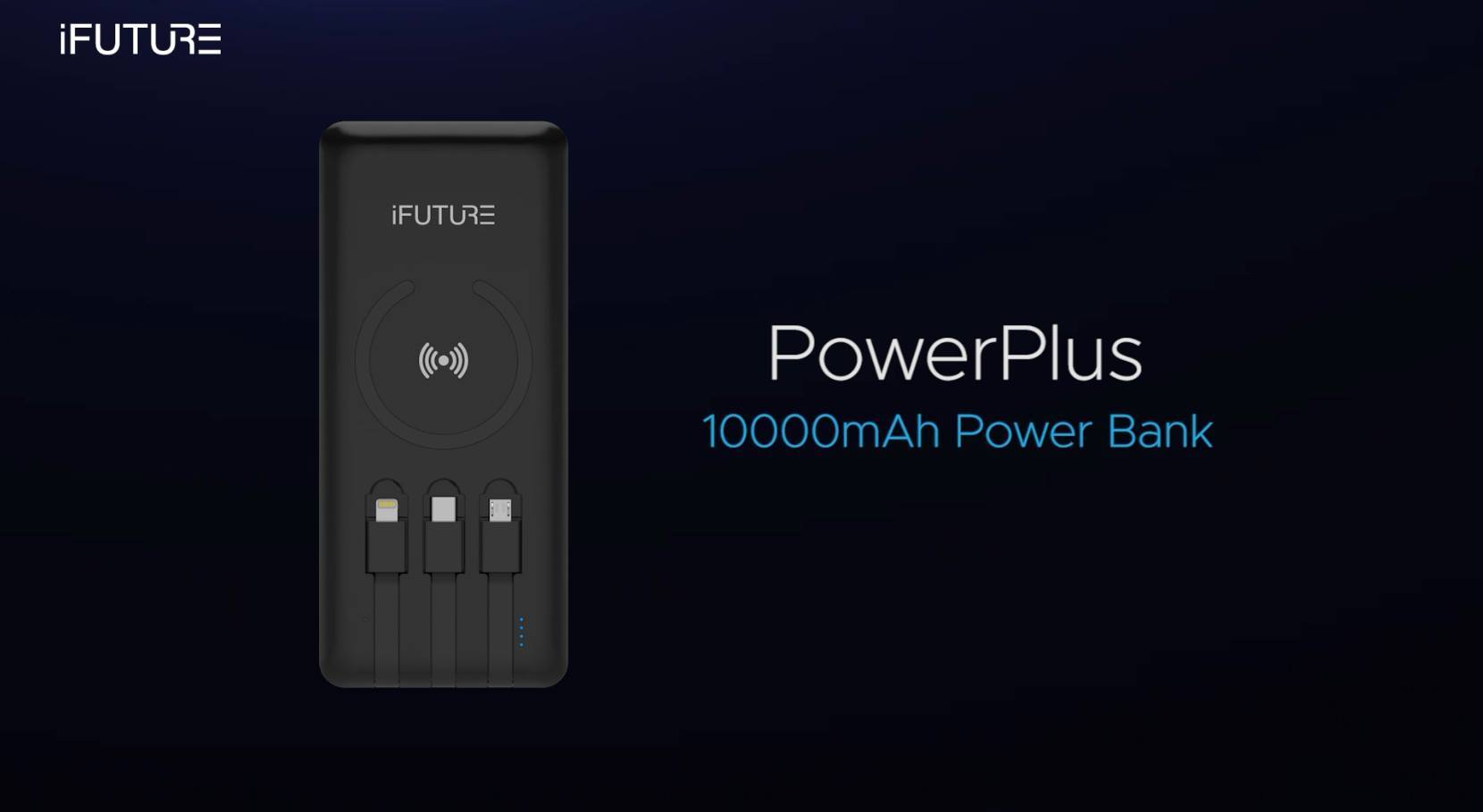 All-In-One 10,000mAh Power Bank PowerPlus · 10,000mAh Large Capacity Battery