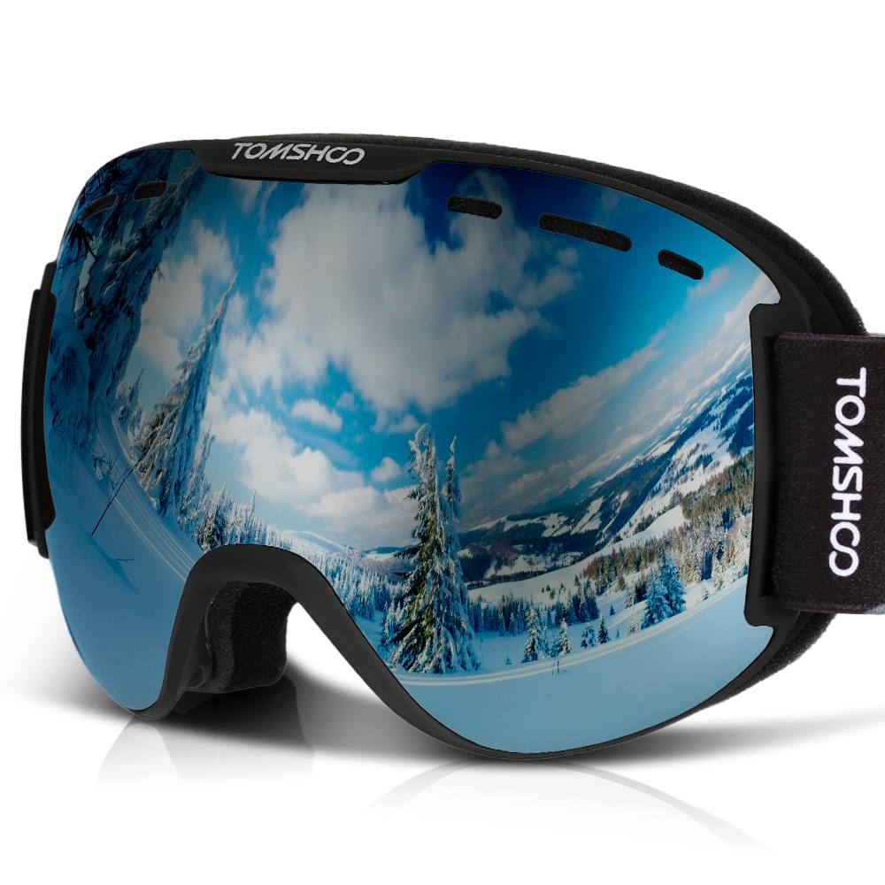 TOMSHOO Ski Goggles are OTG (Over The Glasses) compatible, so you can wear your glasses freely under the goggles, is the one you should never miss in this winter!