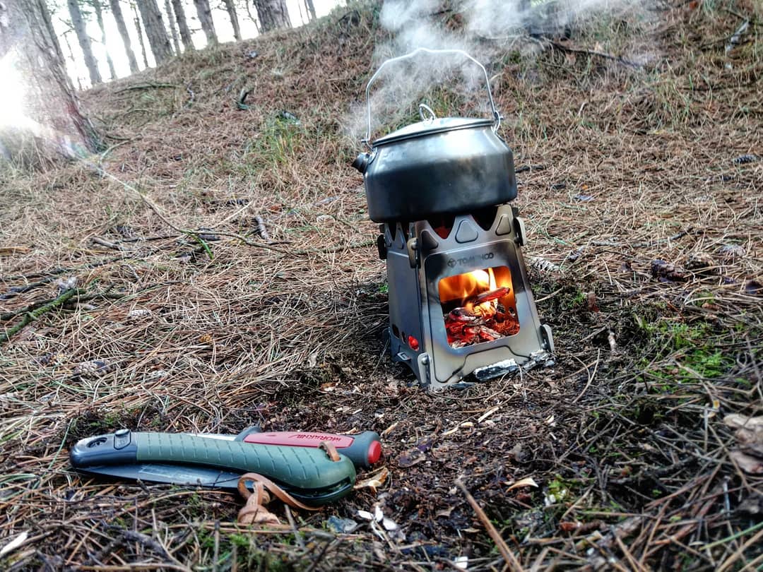 #TOMSHOO titanium wood stove➡️a good helper for camping.