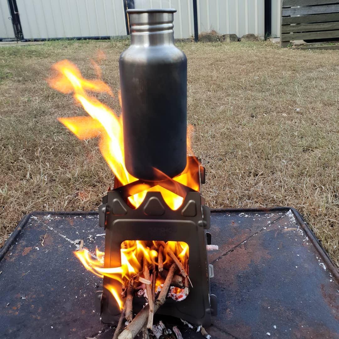 #TOMSHOO Portable Folding Lightweight Camping Wood Stove is a good helper for outdoor life.