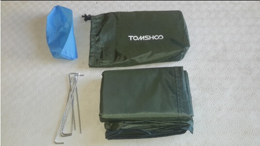 #TOMSHOO Multifunctional Ultralight Outdoor Waterproof Tent Tarp is made of high-quality 210D oxford fabric with waterproof processing, which can provide long-lasting durability and maximum protection against dampness.