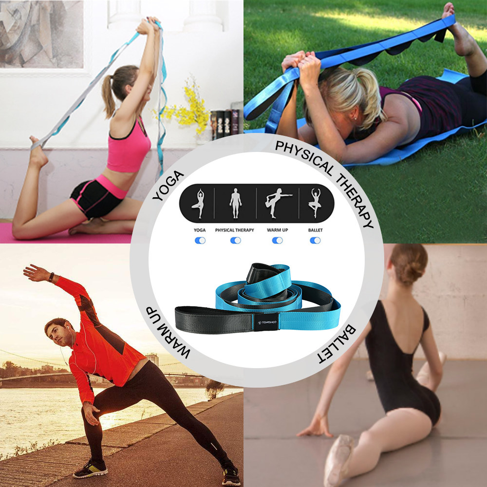 This yoga strap is a long tape, you can do all kinds of stretches; 