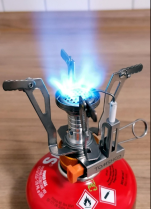 #TOMSHOO Mini Backpacking Canister Stove Burners fits onto a gas bottle very easily and is also very simple to use. 