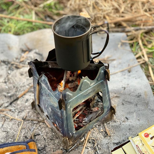 If you need something that you can use to boil water or cook in and not take up space or add a lot of weight. #TOMSHOO Portable Folding Lightweight Camping Wood Stove is perfect.