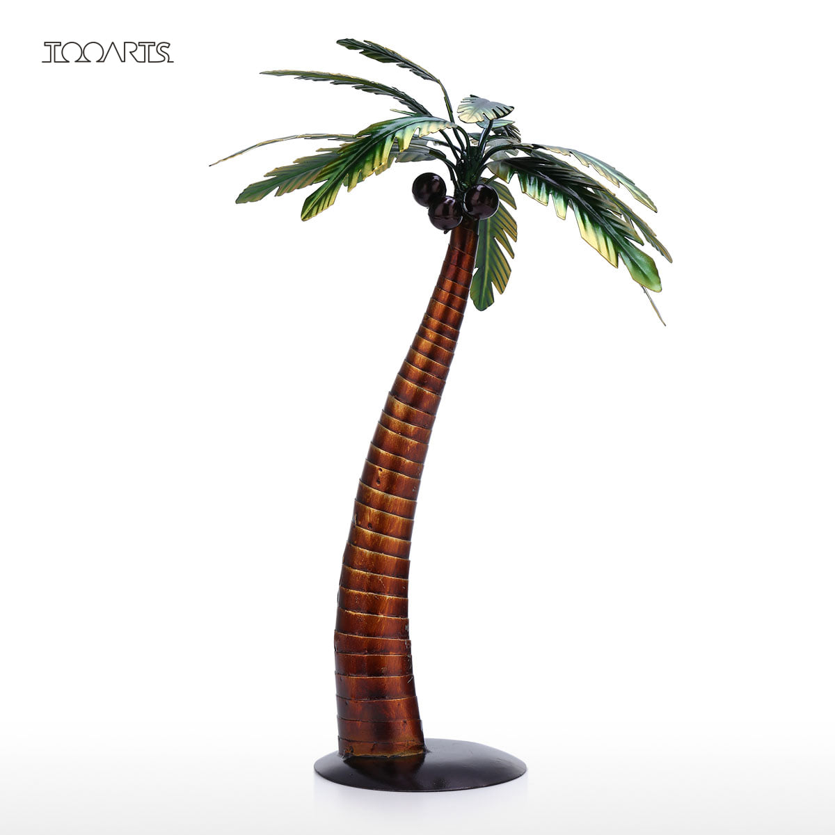 Coconut palm sculpture🌴, the modern iron art decoration. Special beach plant styling ⛱ with bright and unique color.🏝