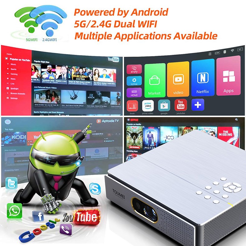 Metal shell Toumei S9 Real 1080P 3D Mini Projector Launching now, you can order it on www.tomtop.com Discount: $59.99 off