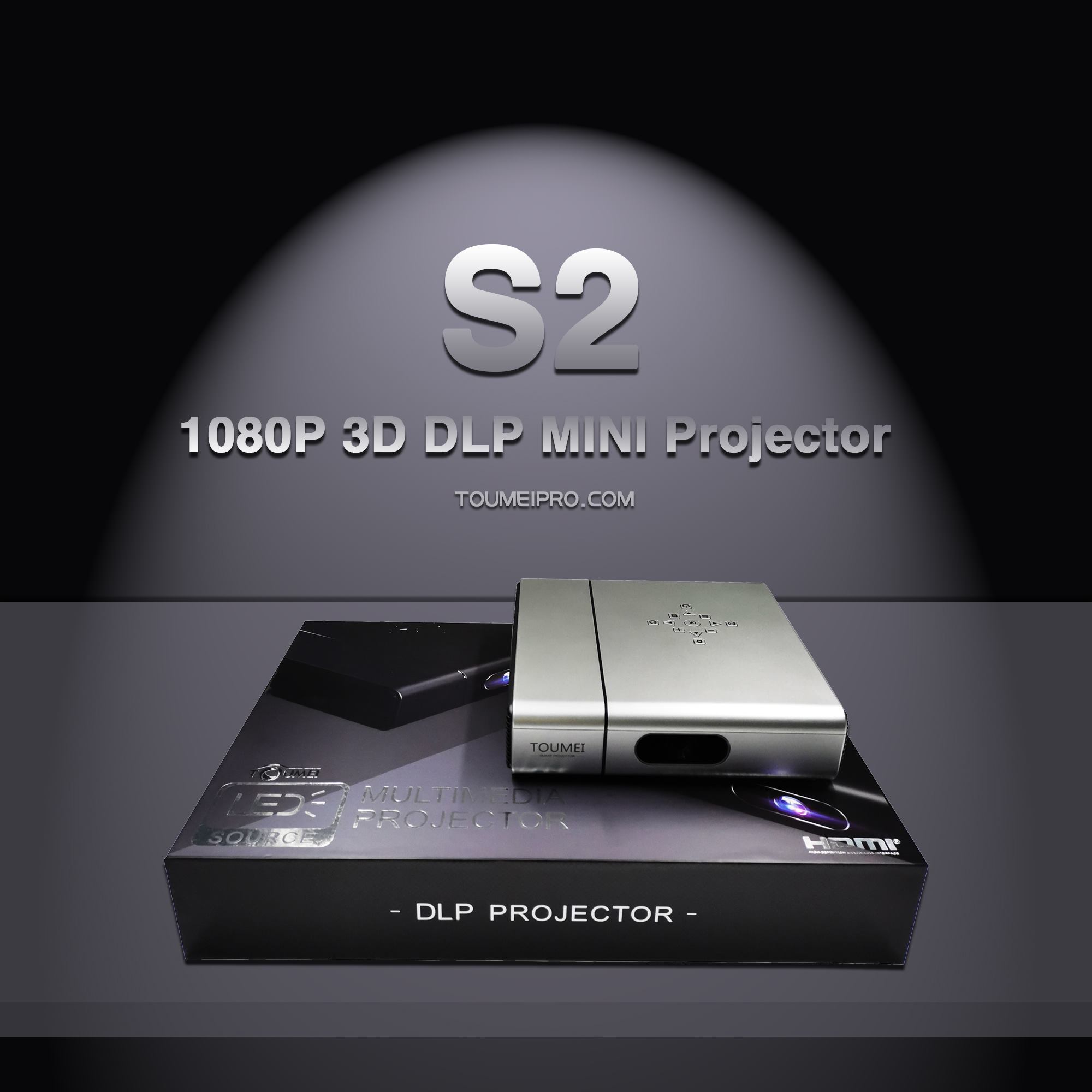 Toumei S2 Real 1080P 3D DLP Mini Projector