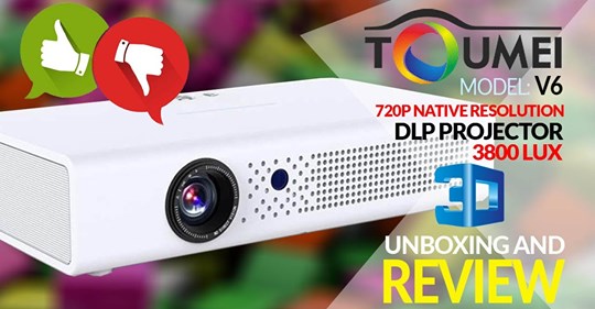 TOUMEI V6 3D Android 6.0 Smart DLP Projector Please see its performance: